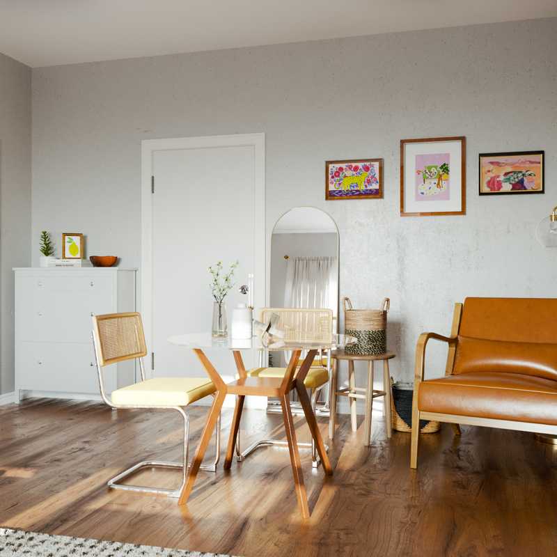 Bohemian, Midcentury Modern Living Room Design by Havenly Interior Designer Patricia