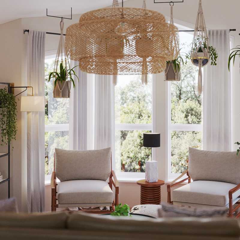 Eclectic, Bohemian, Global Living Room Design by Havenly Interior Designer Stefhaniene