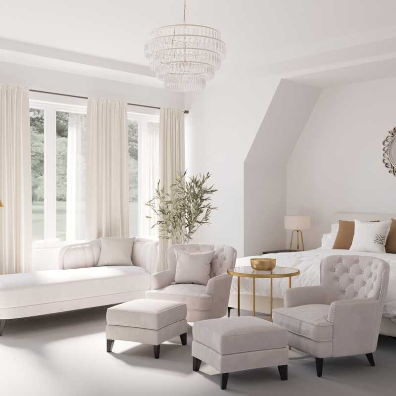 Glam, Traditional, Rustic, Transitional, Midcentury Modern Bedroom Design by Havenly Interior Designer Tara