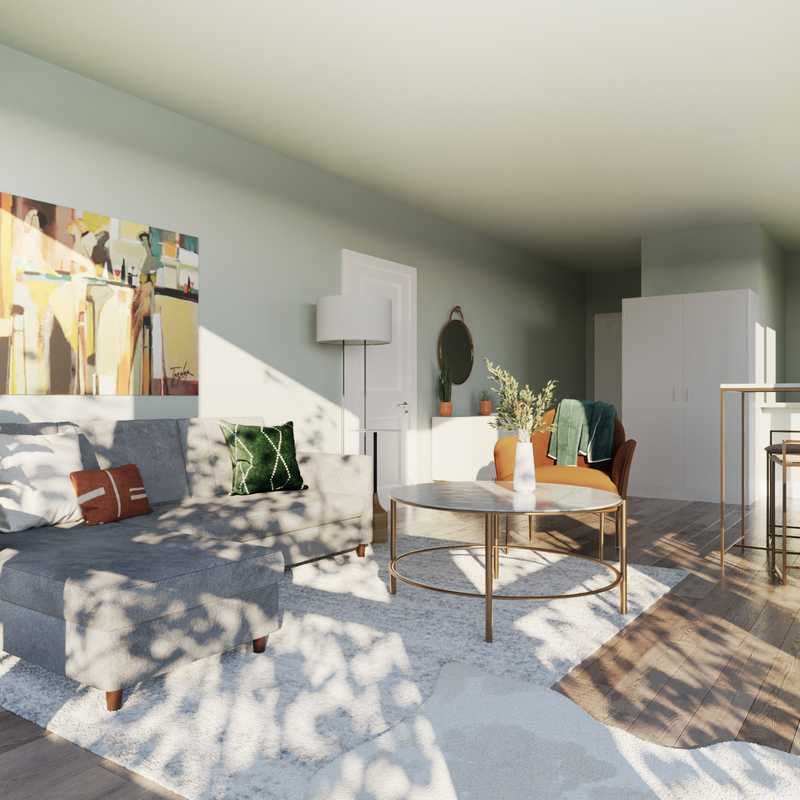 Modern, Bohemian, Glam Living Room Design by Havenly Interior Designer Omire