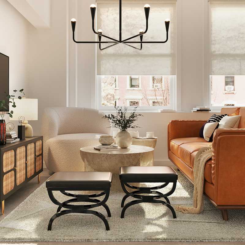 Contemporary, Modern, Classic, Bohemian Living Room Design by Havenly Interior Designer Alejandra