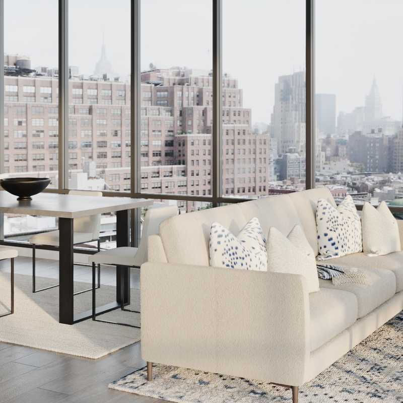 Coastal, Glam Living Room Design by Havenly Interior Designer Elizabeth