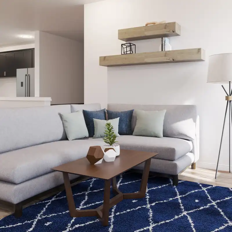 Modern, Coastal, Farmhouse, Rustic, Transitional Living Room Design by Havenly Interior Designer Laurie