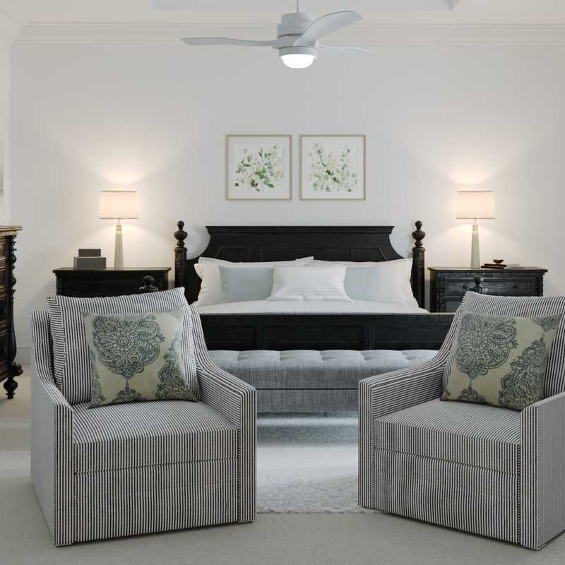 Classic, Coastal, Transitional Bedroom Design by Havenly Interior Designer Stefhaniene