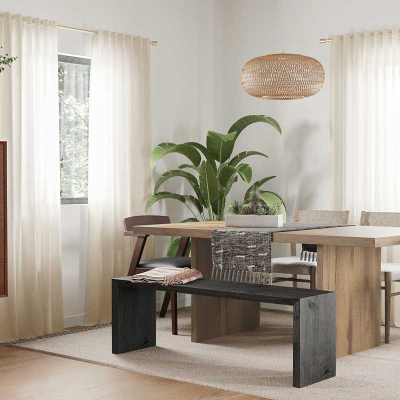 Bohemian, Transitional, Midcentury Modern Dining Room Design by Havenly Interior Designer Michelle