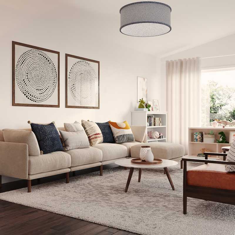 Modern, Midcentury Modern, Scandinavian Living Room Design by Havenly Interior Designer Lena