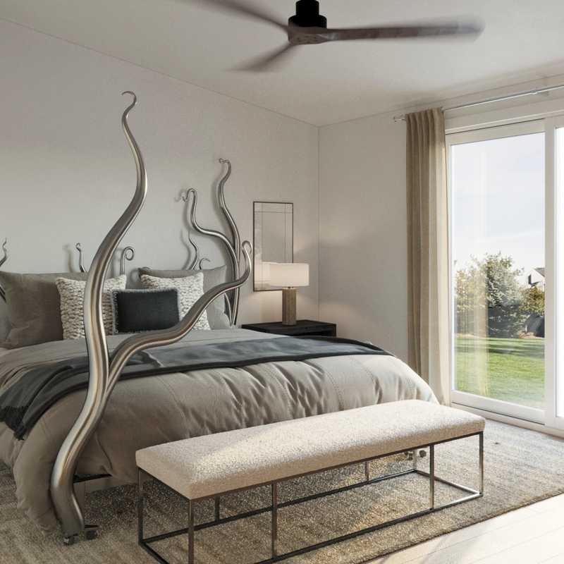 Eclectic, Minimal Bedroom Design by Havenly Interior Designer Marlene
