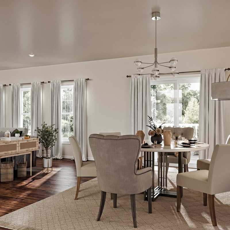 Bohemian, Farmhouse, Midcentury Modern Dining Room Design by Havenly Interior Designer Paola