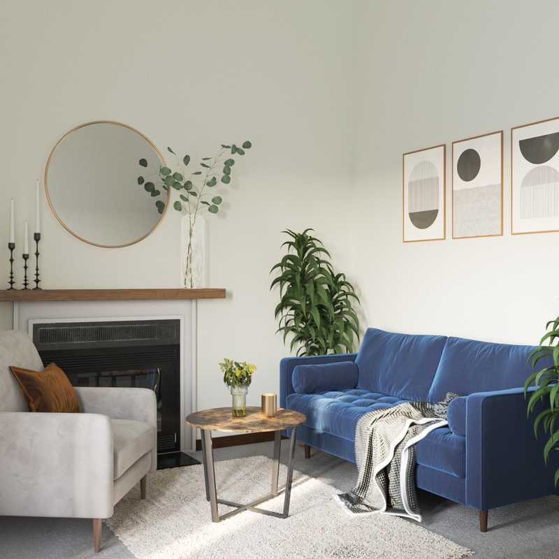 Midcentury Modern, Scandinavian Office Design by Havenly Interior Designer Carolina