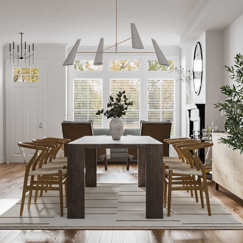 Contemporary, Transitional Dining Room Design by Havenly Interior Designer Daniela