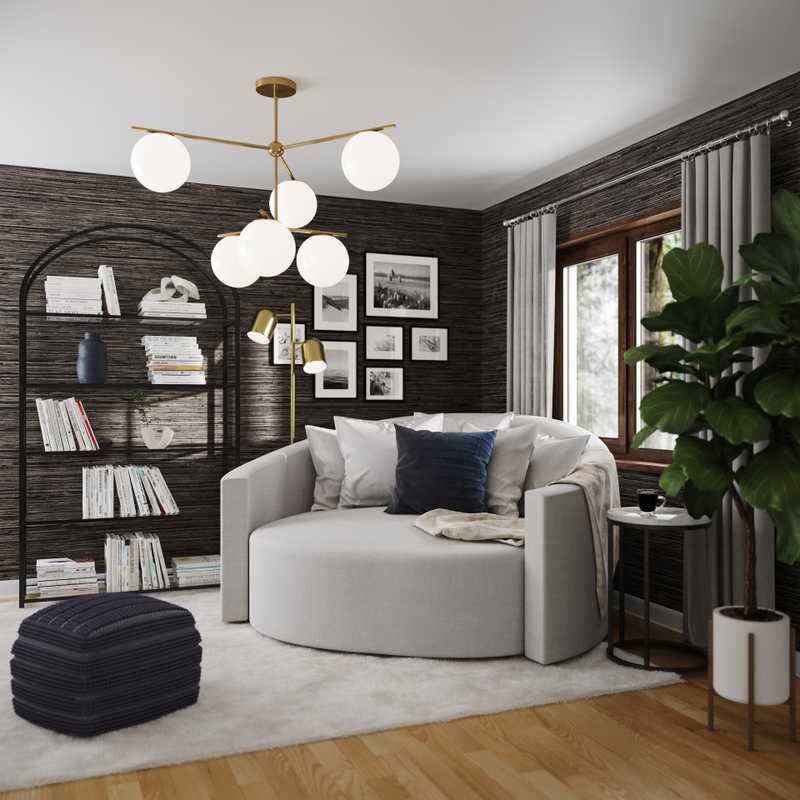 Contemporary, Modern Reading Room Design by Havenly Interior Designer Alejandra