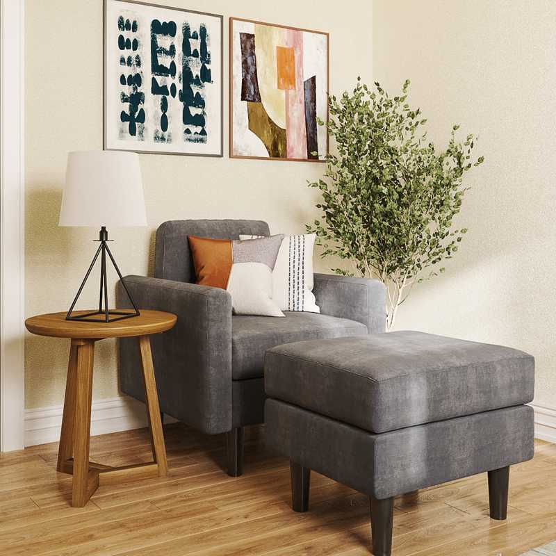 Industrial, Midcentury Modern Office Design by Havenly Interior Designer Alycia