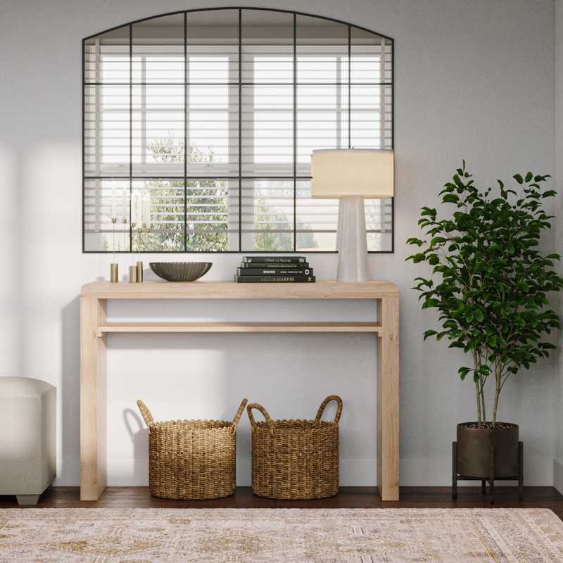 Bohemian, Rustic, Midcentury Modern Entryway Design by Havenly Interior Designer Tania