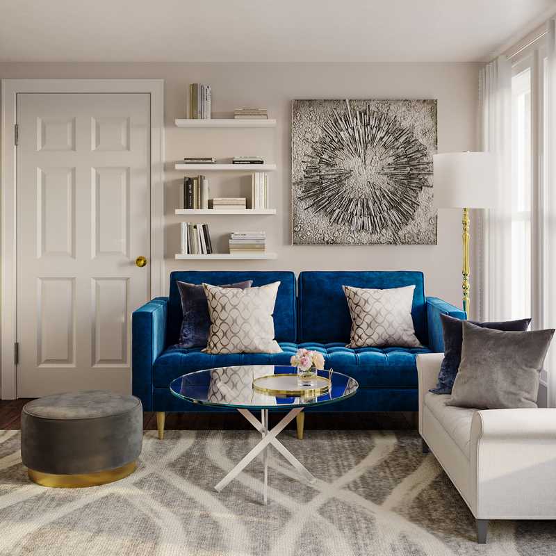 Classic, Glam Living Room Design by Havenly Interior Designer Lena