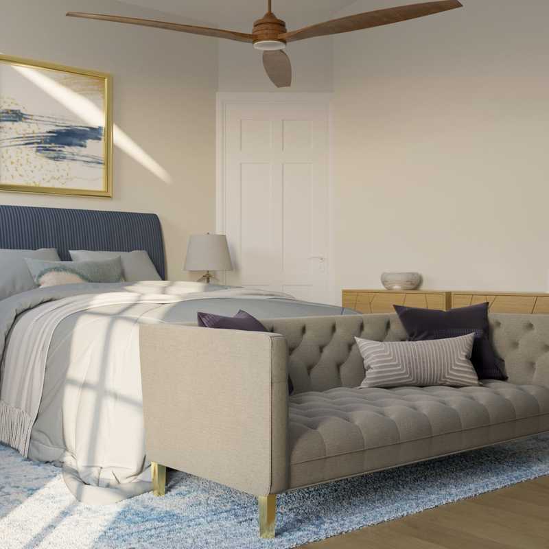 Modern, Coastal, Glam Bedroom Design by Havenly Interior Designer Allison