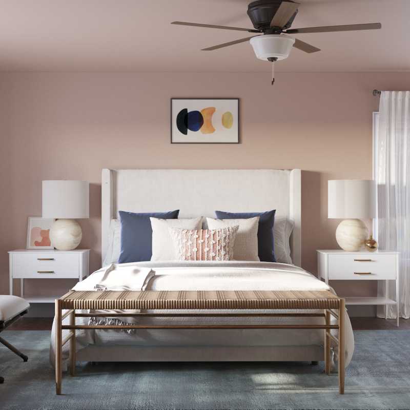 Classic, Bohemian, Glam Bedroom Design by Havenly Interior Designer Laura