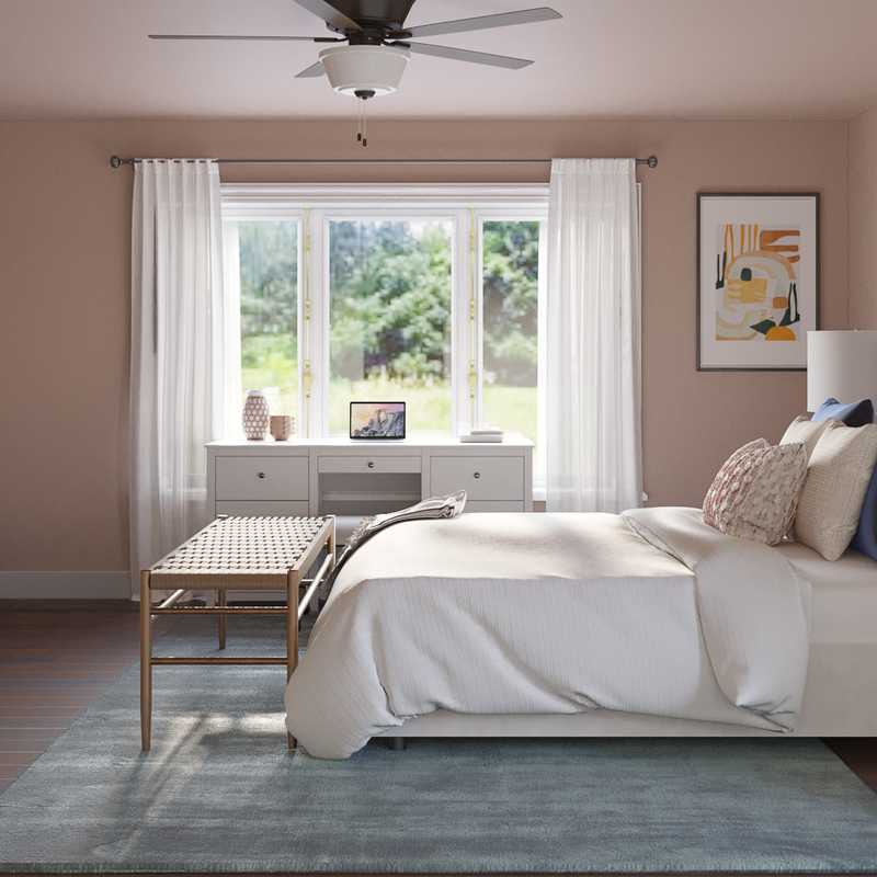 Classic, Bohemian, Glam Bedroom Design by Havenly Interior Designer Laura