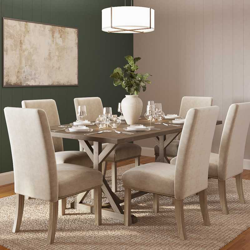 Transitional Dining Room Design by Havenly Interior Designer Elizabeth