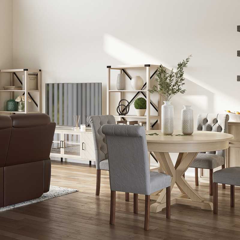 Eclectic, Farmhouse Living Room Design by Havenly Interior Designer McKenna