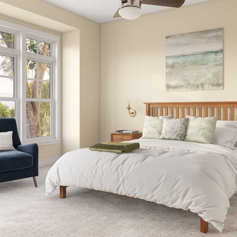 Modern, Bohemian, Coastal Bedroom Design by Havenly Interior Designer Allison