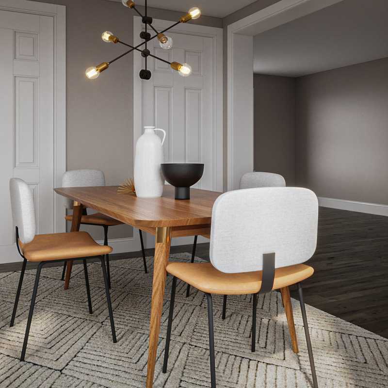 Midcentury Modern, Scandinavian Dining Room Design by Havenly Interior Designer Elizabeth