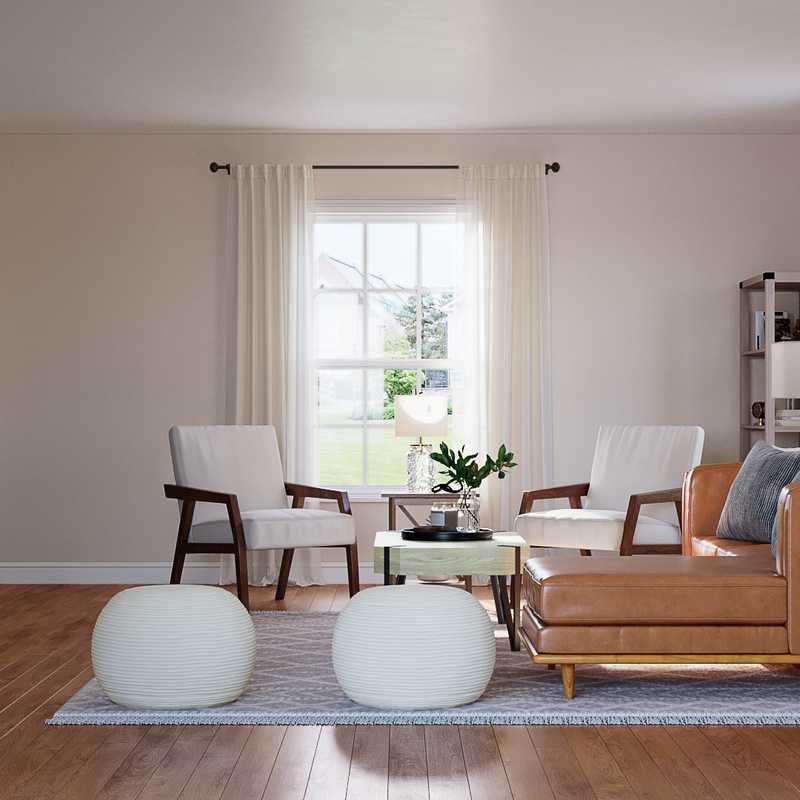 Bohemian, Coastal, Transitional, Minimal, Scandinavian Living Room Design by Havenly Interior Designer McKenna