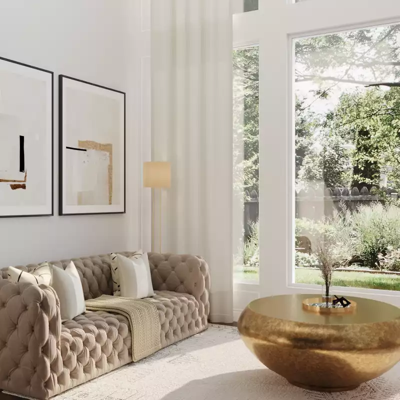 Contemporary, Modern, Glam Living Room Design by Havenly Interior Designer Nicole