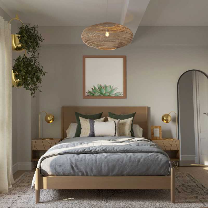 Bohemian, Minimal Bedroom Design by Havenly Interior Designer Dayana