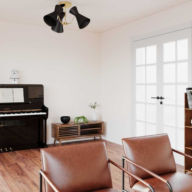 Bohemian, Midcentury Modern Living Room Design by Havenly Interior Designer Mariana