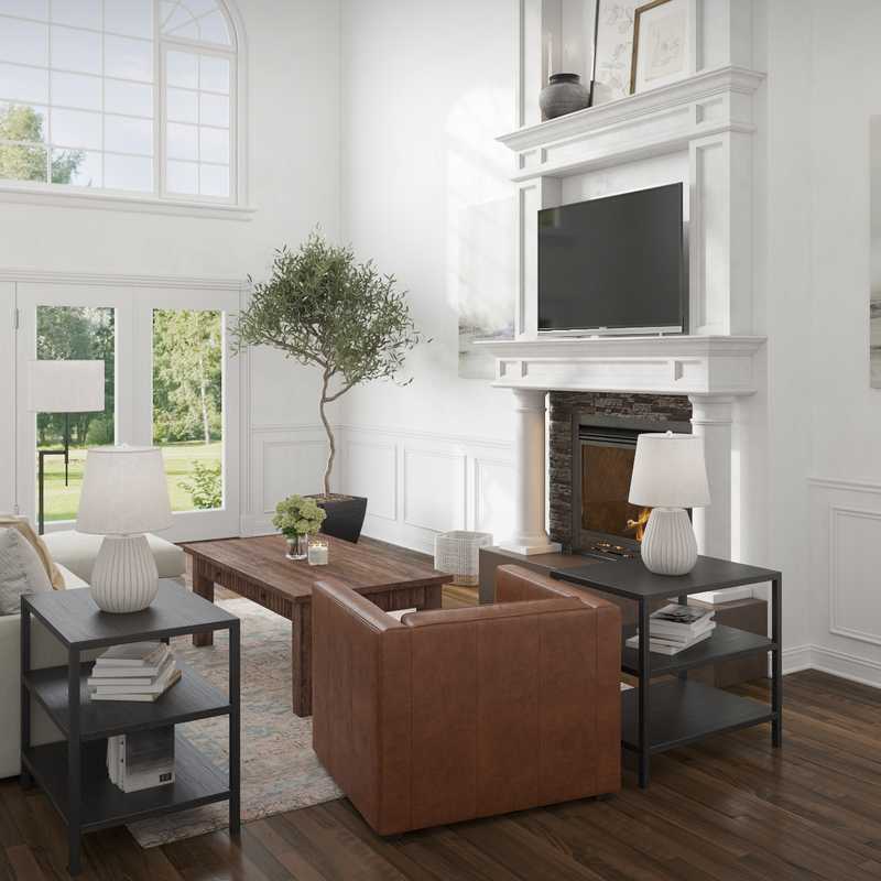 Transitional Living Room Design by Havenly Interior Designer Paulina