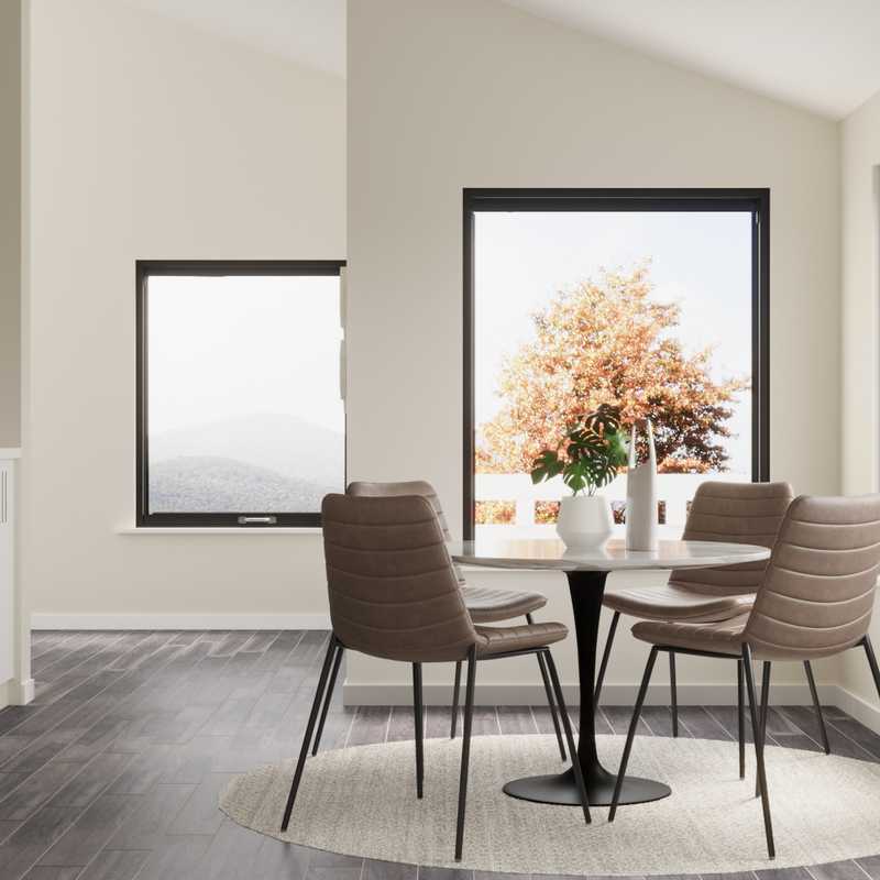 Midcentury Modern, Minimal Dining Room Design by Havenly Interior Designer Omire