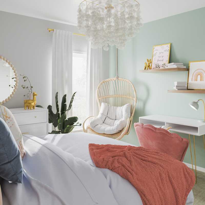 Bohemian, Glam Bedroom Design by Havenly Interior Designer Carolina