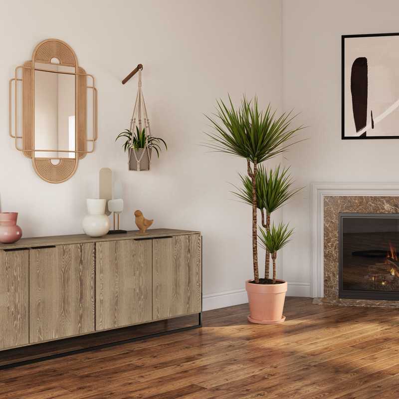 Eclectic, Bohemian, Midcentury Modern Living Room Design by Havenly Interior Designer Emily