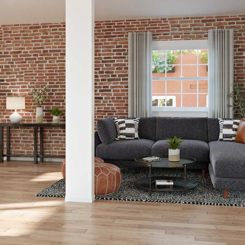 Midcentury Modern, Scandinavian Living Room Design by Havenly Interior Designer Dinah