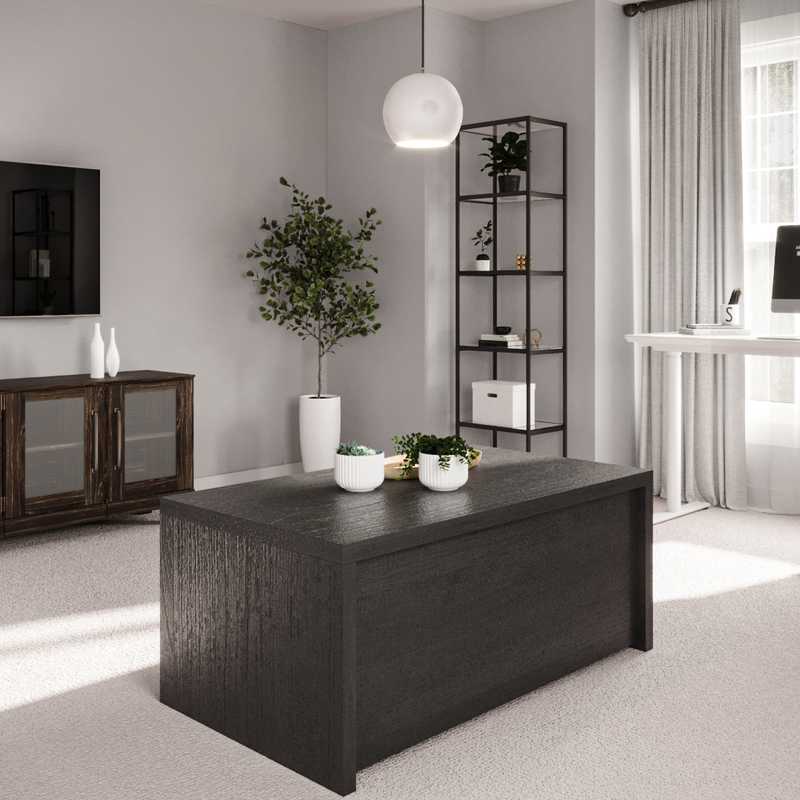 Midcentury Modern Office Design by Havenly Interior Designer Astrid