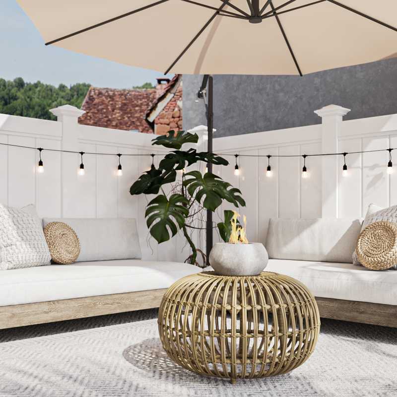 Bohemian Outdoor Space Design by Havenly Interior Designer Maria