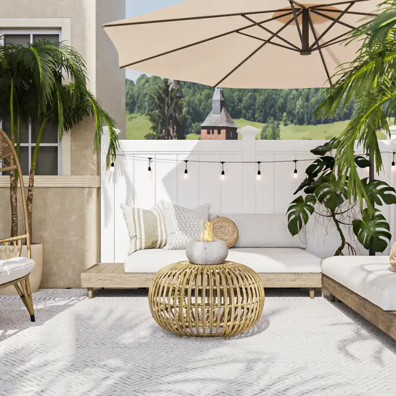 Bohemian Outdoor Space Design by Havenly Interior Designer Maria