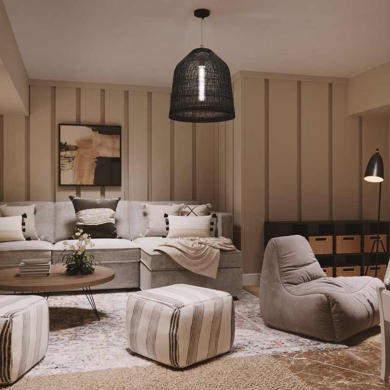Modern, Bohemian Living Room Design by Havenly Interior Designer Mercedes