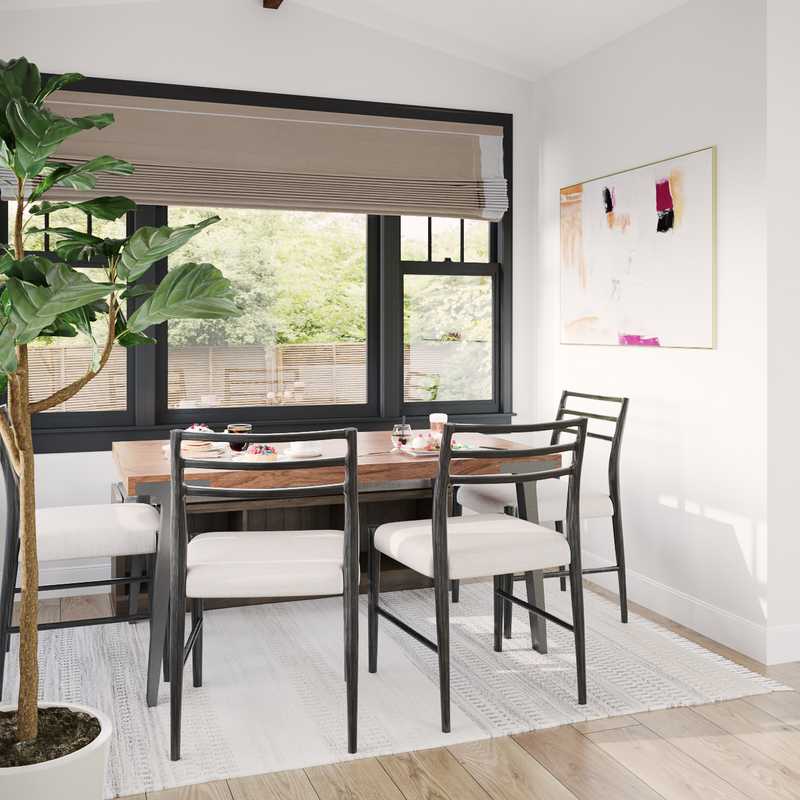 Bohemian, Global, Midcentury Modern Dining Room Design by Havenly Interior Designer Carla