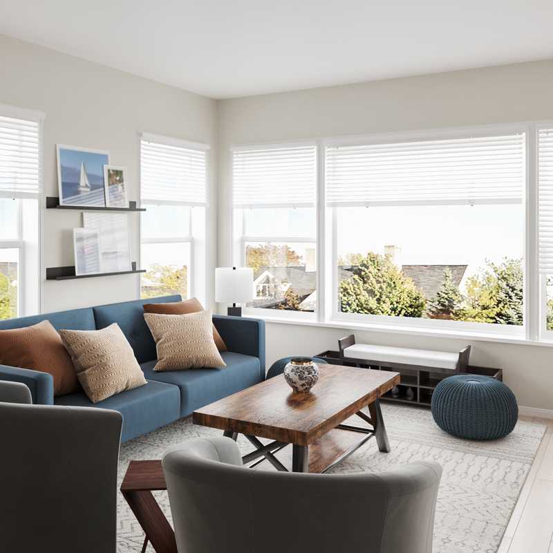 Industrial, Scandinavian Living Room Design by Havenly Interior Designer Ivan