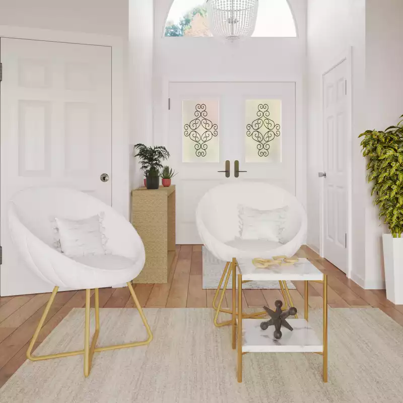 Contemporary, Modern, Glam Living Room Design by Havenly Interior Designer Mirella