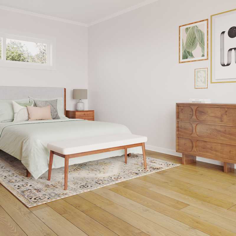 Bohemian, Midcentury Modern Bedroom Design by Havenly Interior Designer Karla