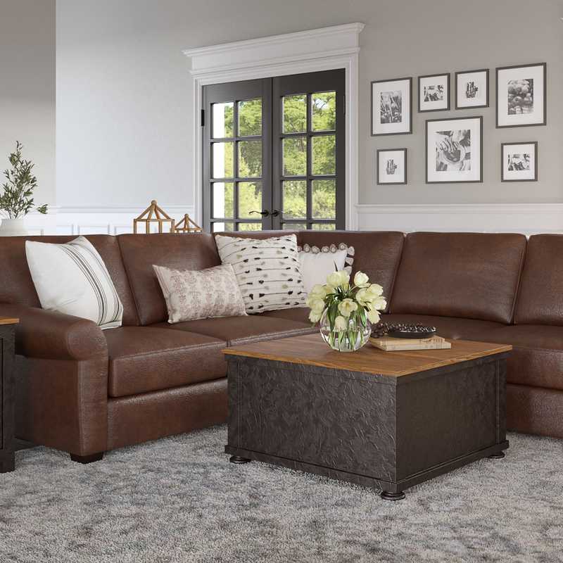 Contemporary, Traditional, Transitional Living Room Design by Havenly Interior Designer Melissa