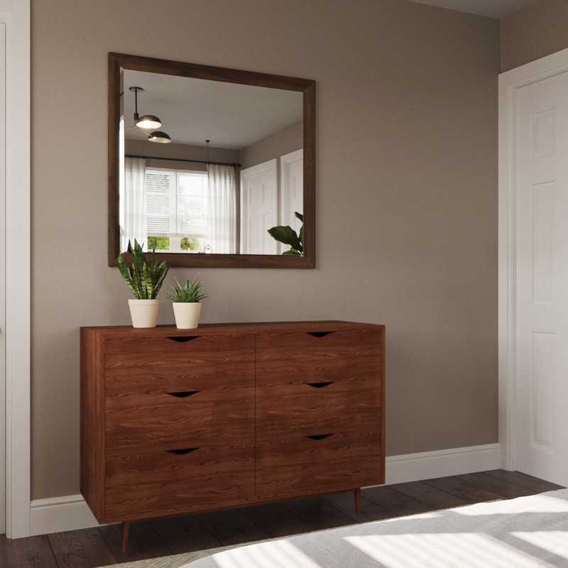 Modern, Industrial, Midcentury Modern Bedroom Design by Havenly Interior Designer Lena