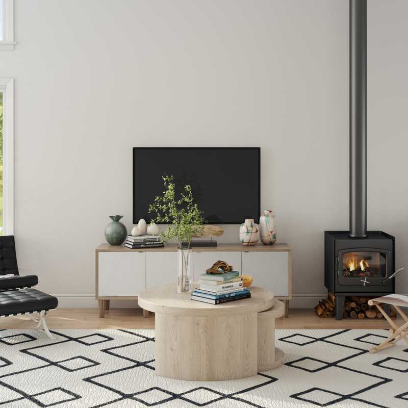 Contemporary, Modern, Eclectic, Midcentury Modern, Minimal Living Room Design by Havenly Interior Designer Holly