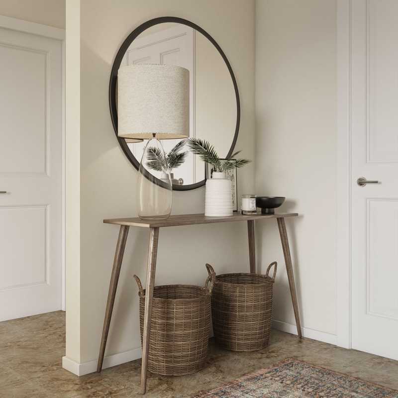 Bohemian, Coastal, Rustic, Minimal Entryway Design by Havenly Interior Designer Holly