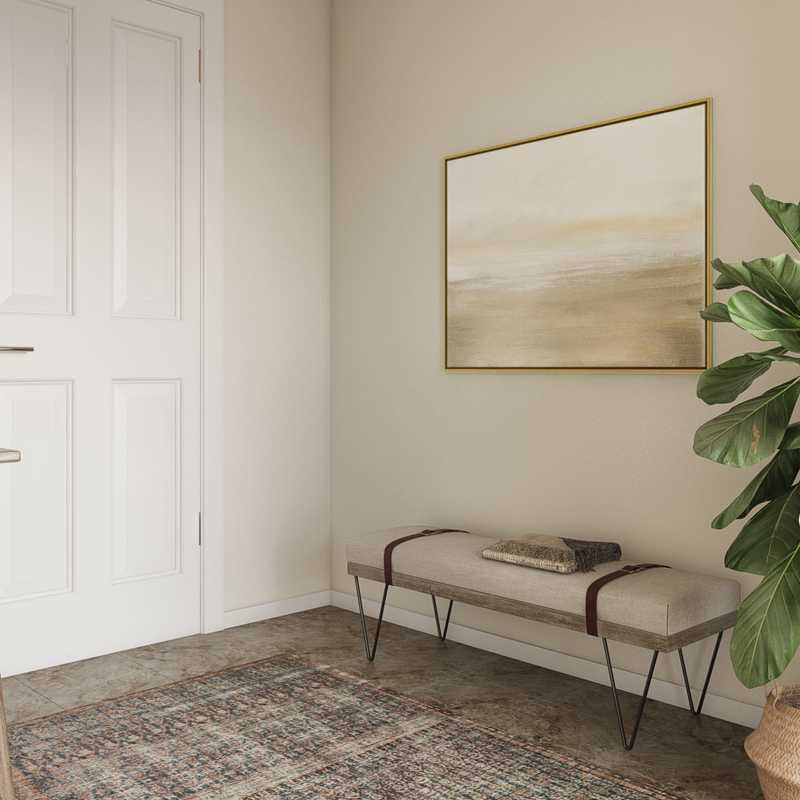 Bohemian, Coastal, Rustic, Minimal Entryway Design by Havenly Interior Designer Holly