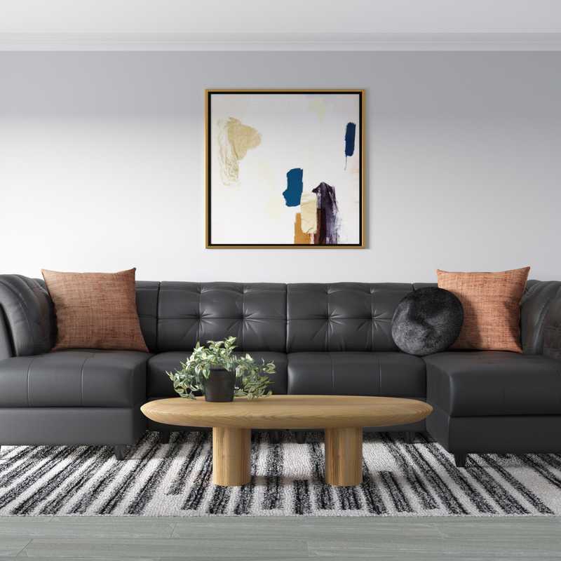 Modern, Eclectic, Scandinavian Living Room Design by Havenly Interior Designer Amira