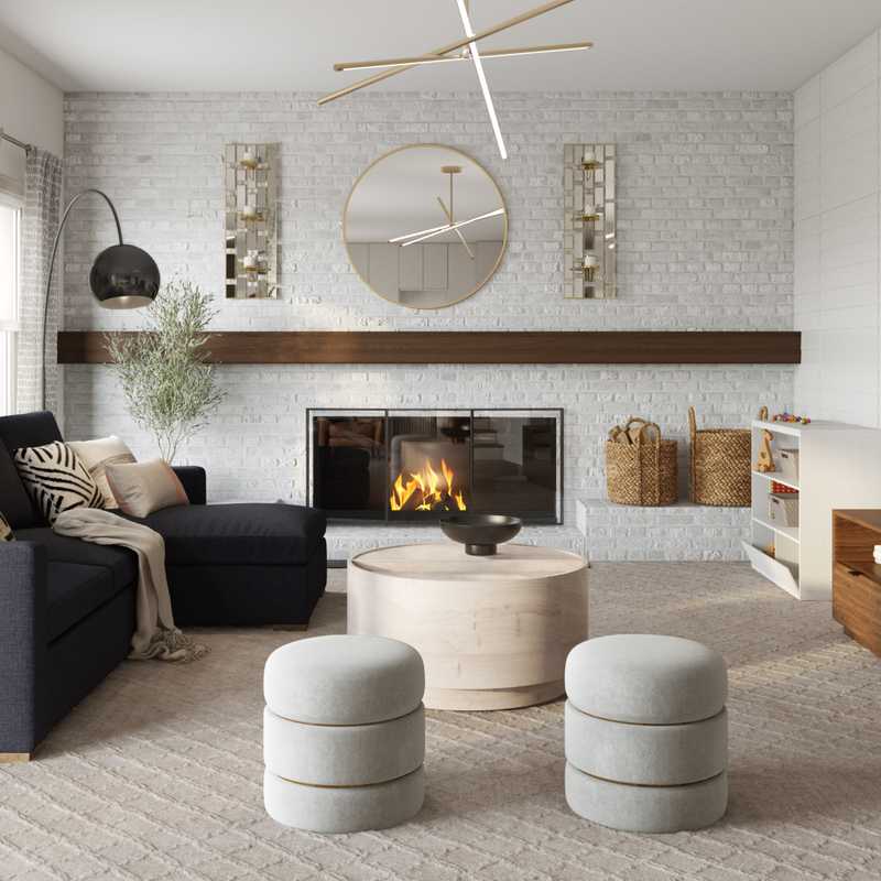 Modern, Midcentury Modern, Minimal Living Room Design by Havenly Interior Designer Krishnendhu