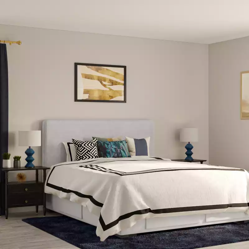Modern, Glam, Transitional Bedroom Design by Havenly Interior Designer Hanna